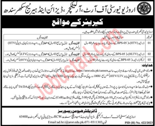 New Drivers Jobs in Sukkur May 2024