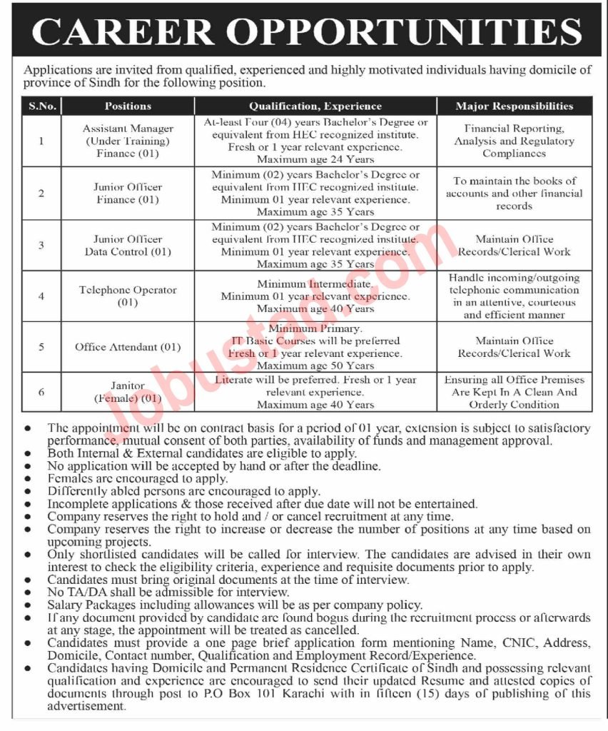 Jobs in Public Sector Organization Karachi May 2024 