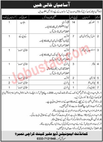Latest Pak Army Civilian Jobs in Karachi May 2024 