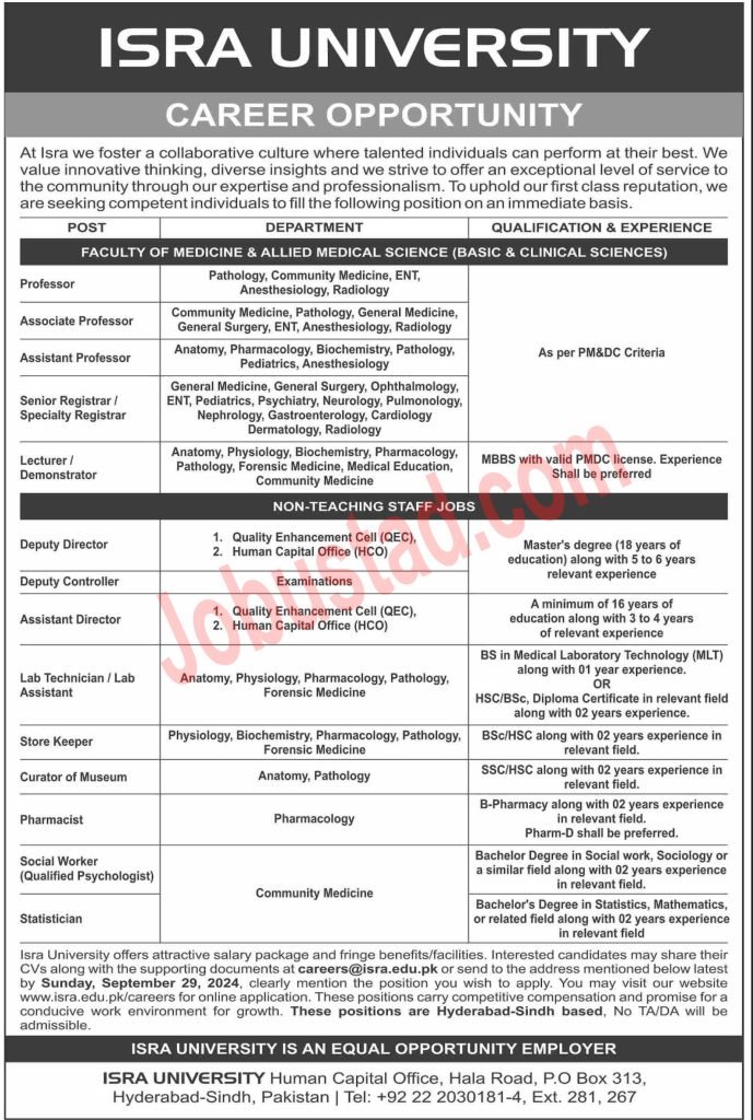 Teaching and Non Teaching Staff Jobs in Hyderabad September 2024