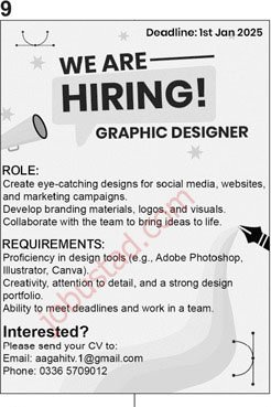 Graphic Designer Jobs in Rawalpindi January 2025