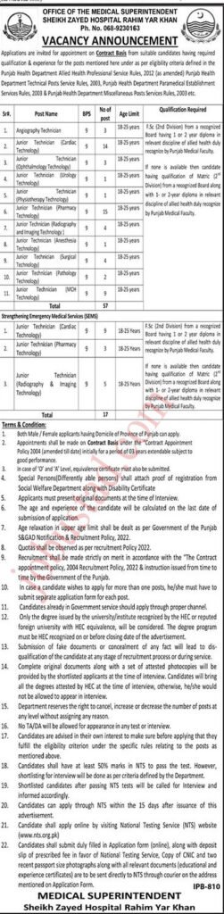 Sheikh Zayed Hospital in RY Khan January 2025