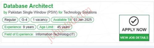 Database Architect Jobs in Islamabad January 2025