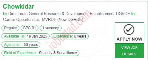 Latest DGRDE Jobs in Rawalpindi January 2025