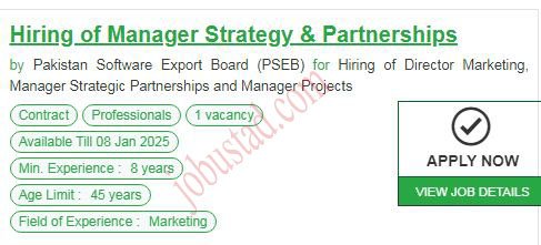 Latest Manager Strategy Jobs in Islamabad January 2025