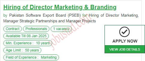 Latest PSEB Jobs in Islamabad January 2025
