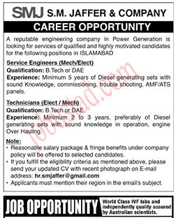 SM Jaffer and Company Jobs in Islamabad January 2025