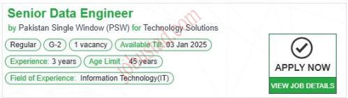Senior Data Engineer Jobs in Islamabad January 2025