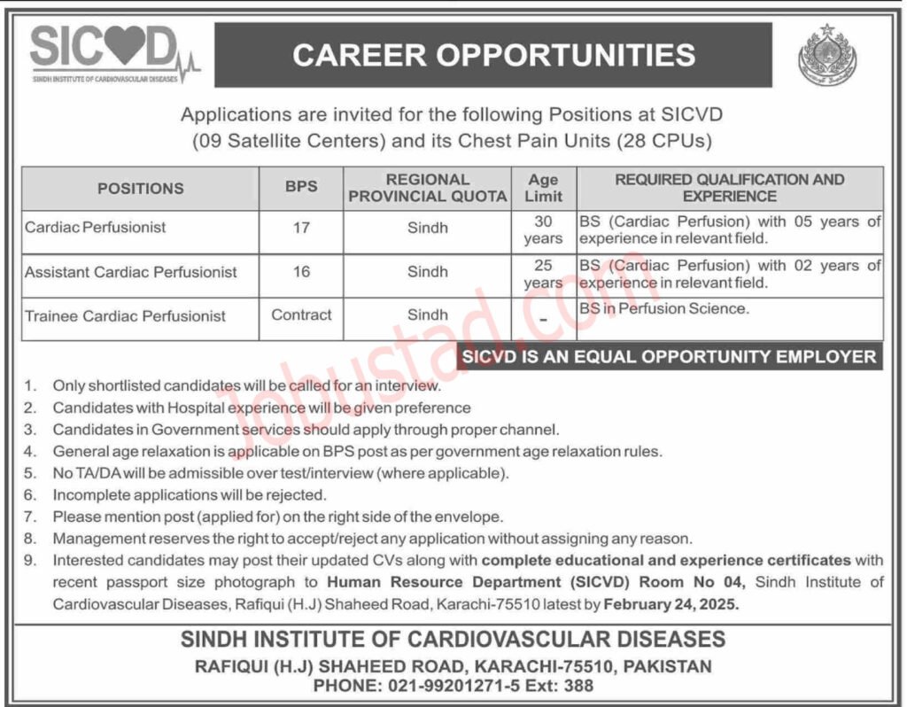 Medical Staff Jobs in Sindh February 2025