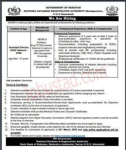 NADRA Jobs