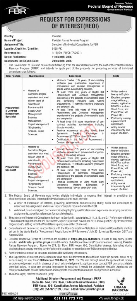 FBR Jobs