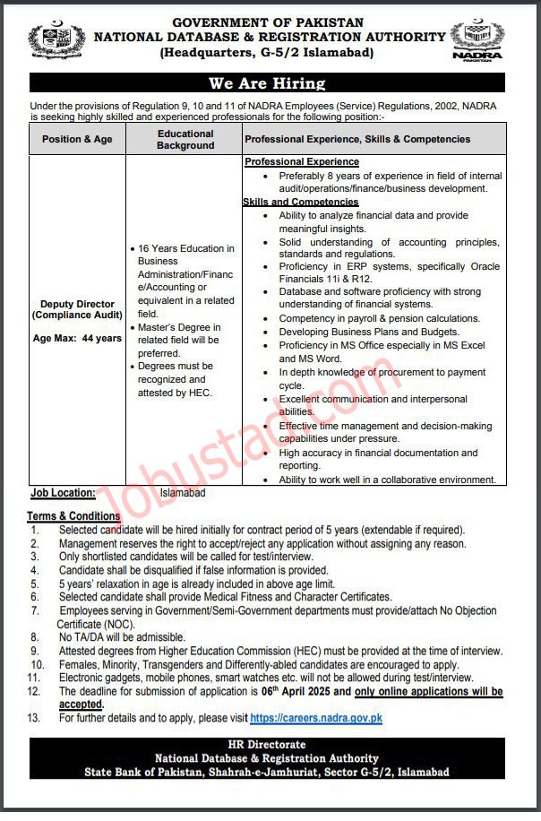 NADRA Jobs